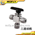 1/8"3 way 6000PSI mini china ball valve